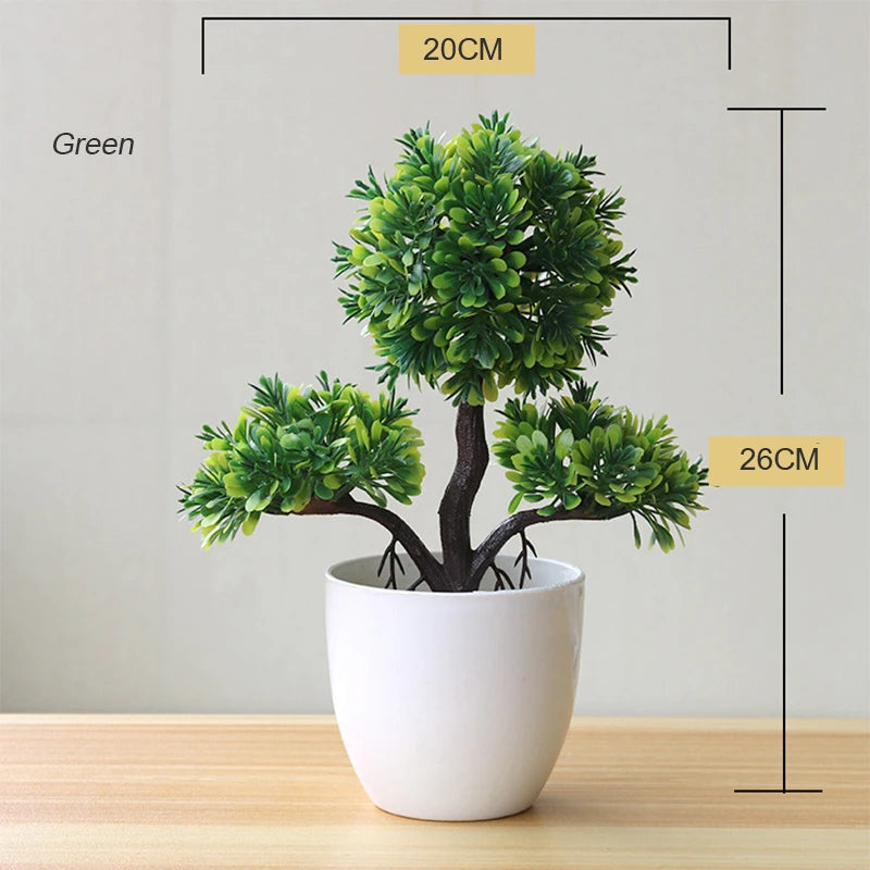 Mini Planta Artificial em Vaso de Cerâmica Decoração Versátil para Casa e Escritório