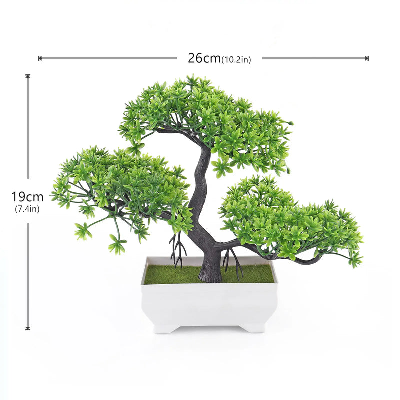 Mini Planta Artificial em Vaso de Cerâmica Decoração Versátil para Casa e Escritório