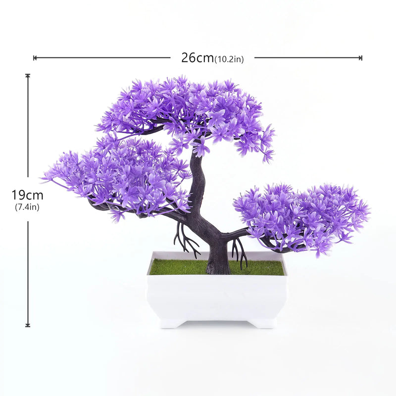 Mini Planta Artificial em Vaso de Cerâmica Decoração Versátil para Casa e Escritório