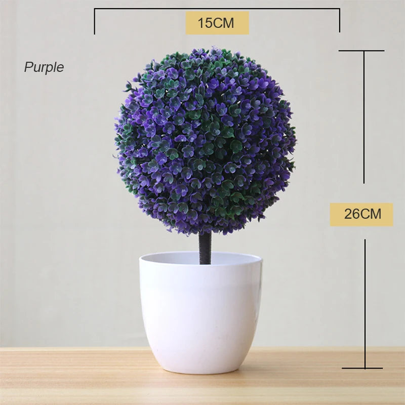 Mini Planta Artificial em Vaso de Cerâmica Decoração Versátil para Casa e Escritório