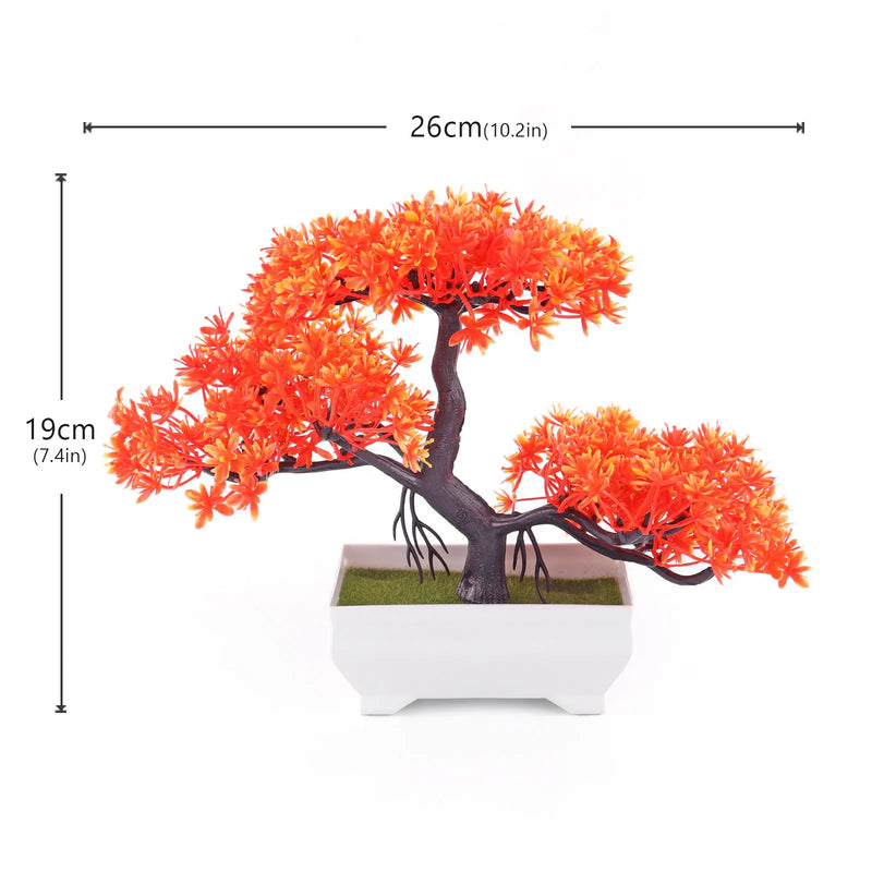 Mini Planta Artificial em Vaso de Cerâmica Decoração Versátil para Casa e Escritório