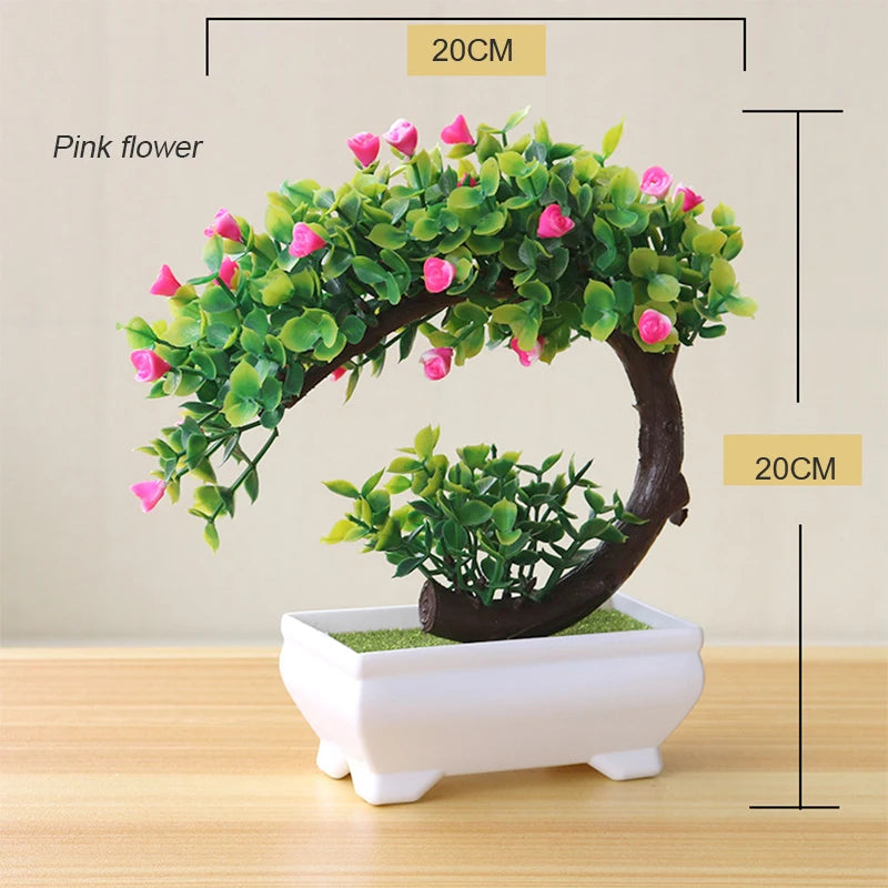 Mini Planta Artificial em Vaso de Cerâmica Decoração Versátil para Casa e Escritório