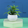Mini Planta Artificial em Vaso de Cerâmica Decoração Versátil para Casa e Escritório