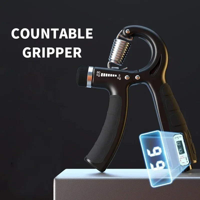 Kit de Fortalecimento de Mãos – Gripper Ajustável com Contador, Expansor de Pulso, Molas de Resistência e Exercitador de Dedos
