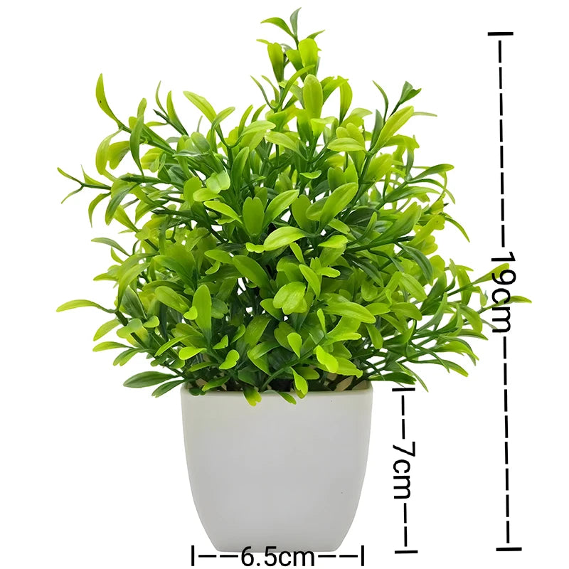 Mini Planta Artificial em Vaso de Cerâmica Decoração Versátil para Casa e Escritório