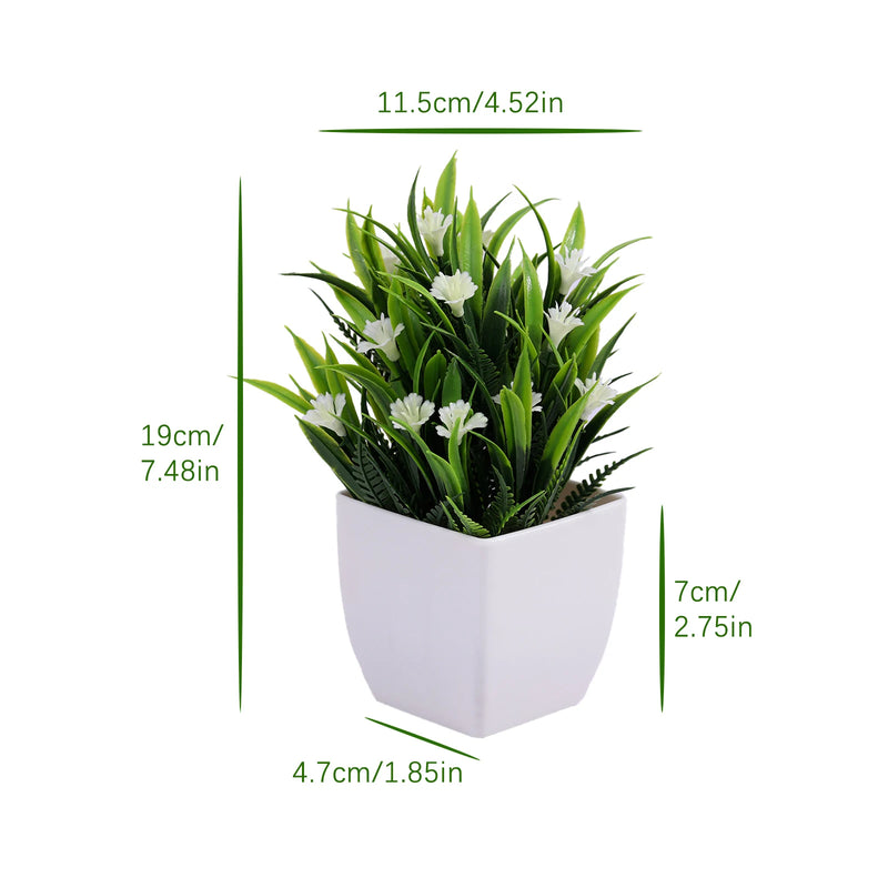 Mini Planta Artificial em Vaso de Cerâmica Decoração Versátil para Casa e Escritório