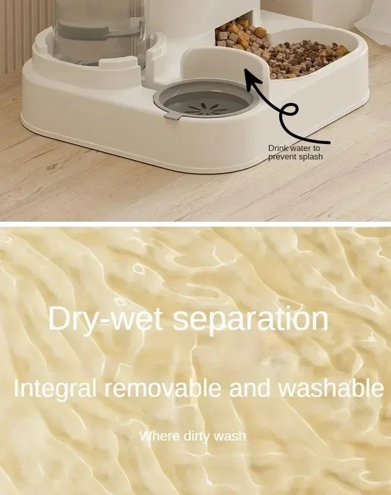 Comedouro e Bebedouro Automático 2 em 1 para Gatos e Cães Grande Capacidade e Design Moderno
