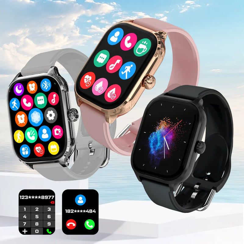 Smartwatch Tela Full Touch 1.85"  Chamadas Bluetooth, Monitoramento de Saúde, Notificações e Modo Esportivo