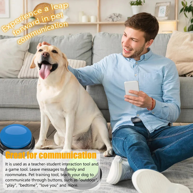 Botão de Comunicação para Cães e Gatos Botões Graváveis para Treinamento e Interação com Pets
