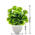 Mini Planta Artificial em Vaso de Cerâmica Decoração Versátil para Casa e Escritório