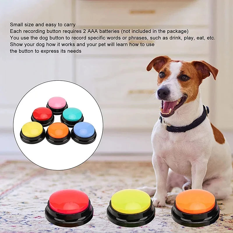 Botão de Comunicação para Cães e Gatos Botões Graváveis para Treinamento e Interação com Pets
