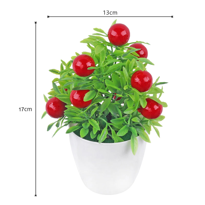 Mini Planta Artificial em Vaso de Cerâmica Decoração Versátil para Casa e Escritório