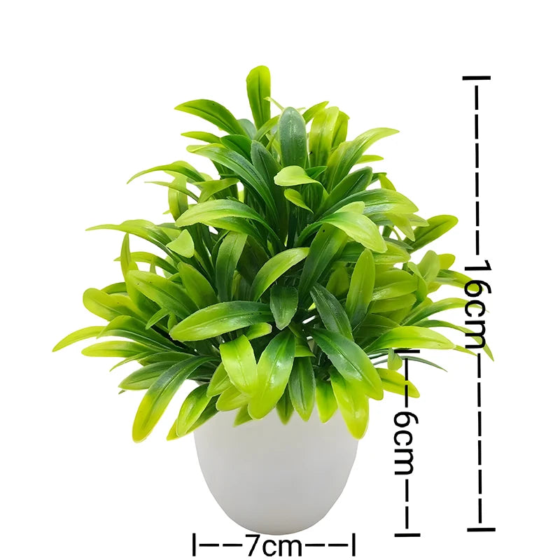 Mini Planta Artificial em Vaso de Cerâmica Decoração Versátil para Casa e Escritório