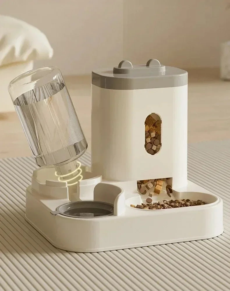 Comedouro e Bebedouro Automático 2 em 1 para Gatos e Cães Grande Capacidade e Design Moderno