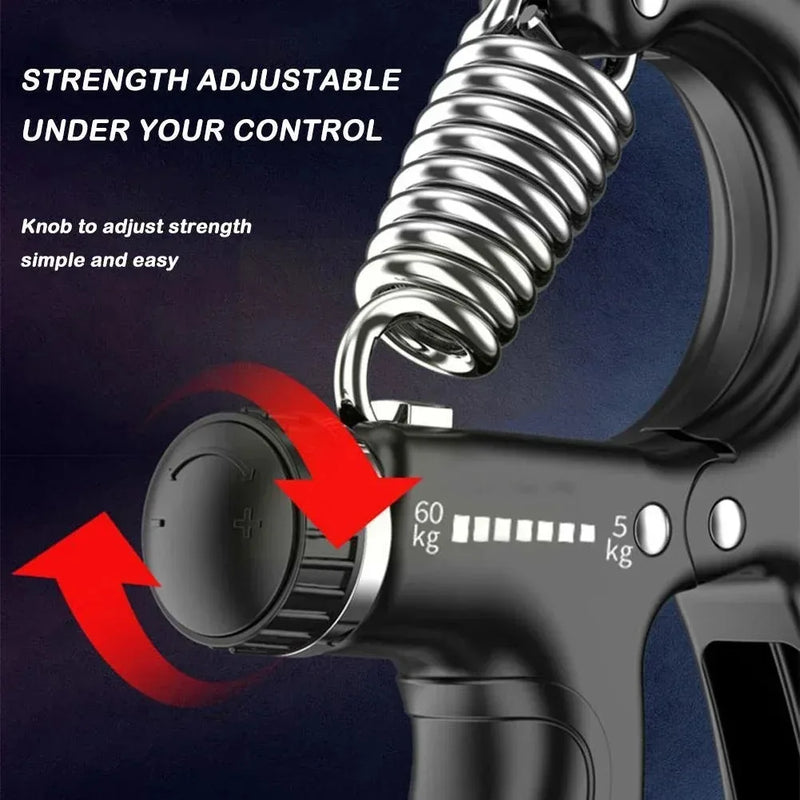 Kit de Fortalecimento de Mãos – Gripper Ajustável com Contador, Expansor de Pulso, Molas de Resistência e Exercitador de Dedos