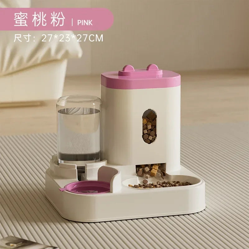 Comedouro e Bebedouro Automático 2 em 1 para Gatos e Cães Grande Capacidade e Design Moderno