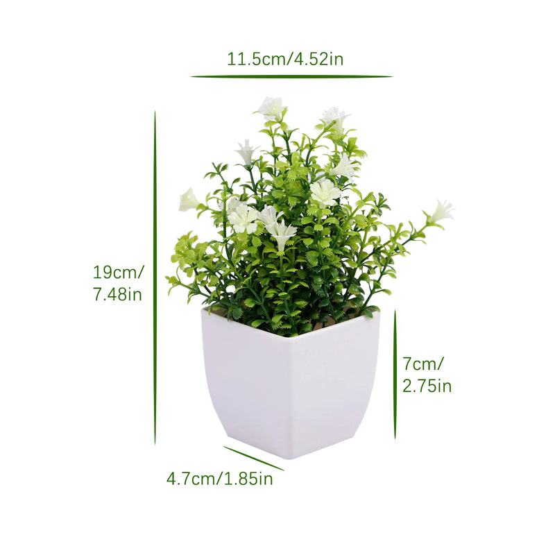 Mini Planta Artificial em Vaso de Cerâmica Decoração Versátil para Casa e Escritório