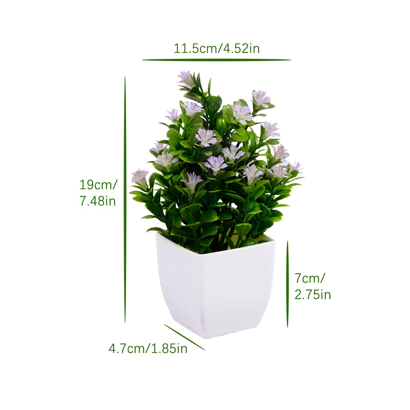 Mini Planta Artificial em Vaso de Cerâmica Decoração Versátil para Casa e Escritório