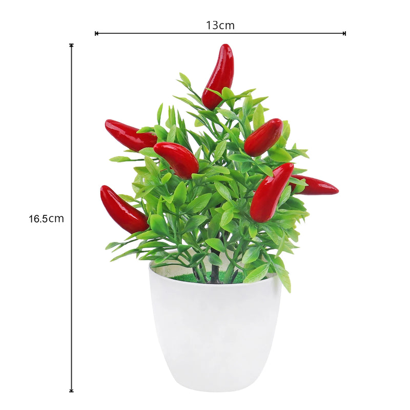 Mini Planta Artificial em Vaso de Cerâmica Decoração Versátil para Casa e Escritório