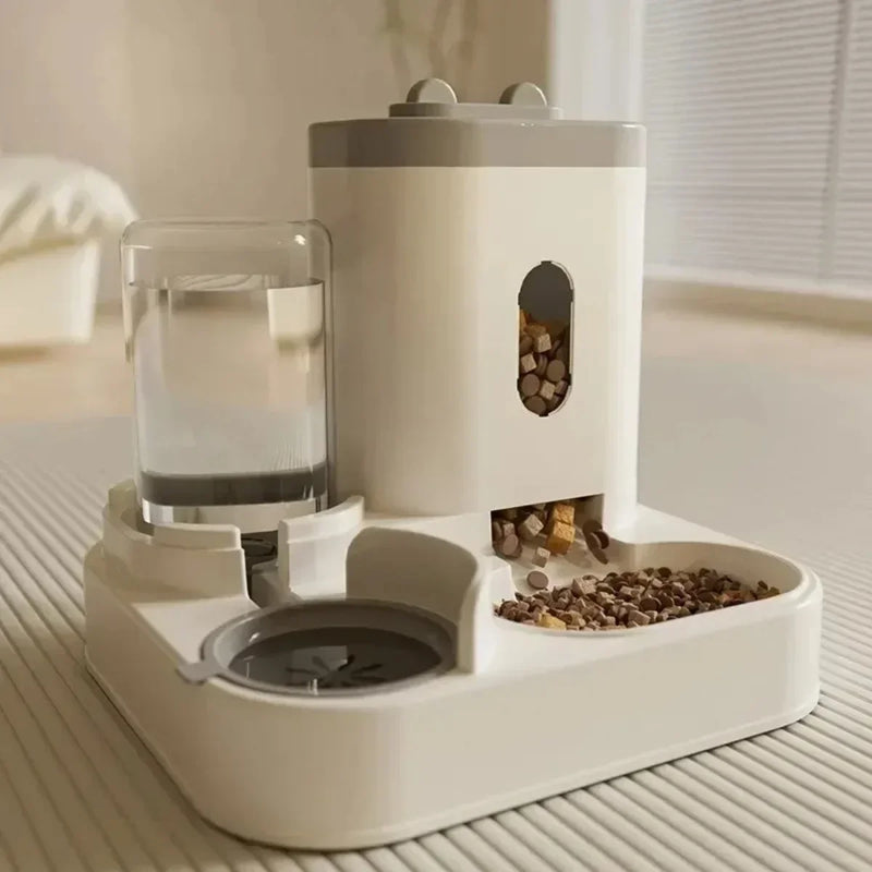 Comedouro e Bebedouro Automático 2 em 1 para Gatos e Cães Grande Capacidade e Design Moderno