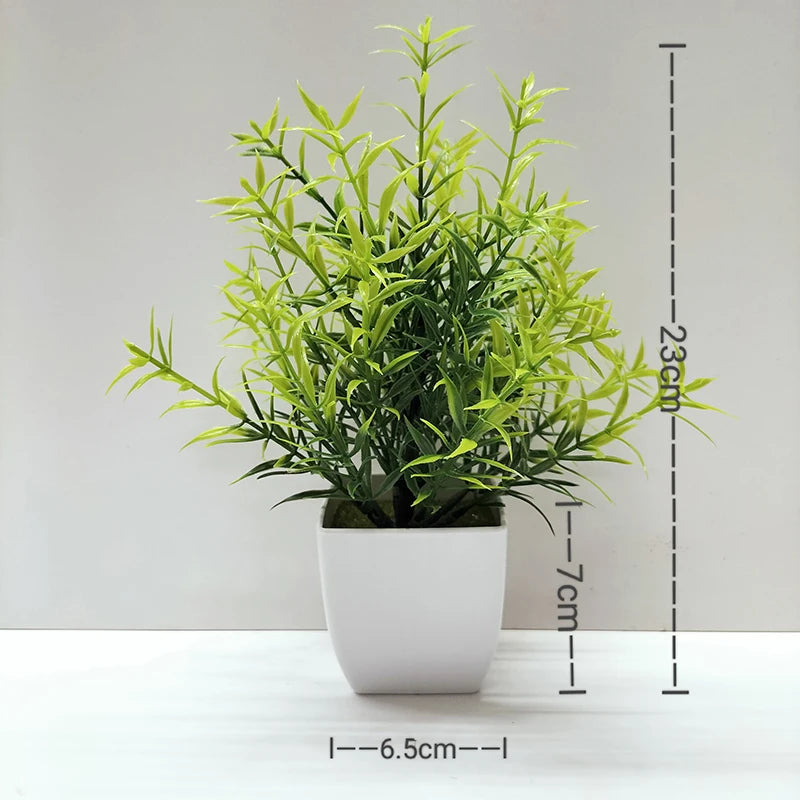 Mini Planta Artificial em Vaso de Cerâmica Decoração Versátil para Casa e Escritório