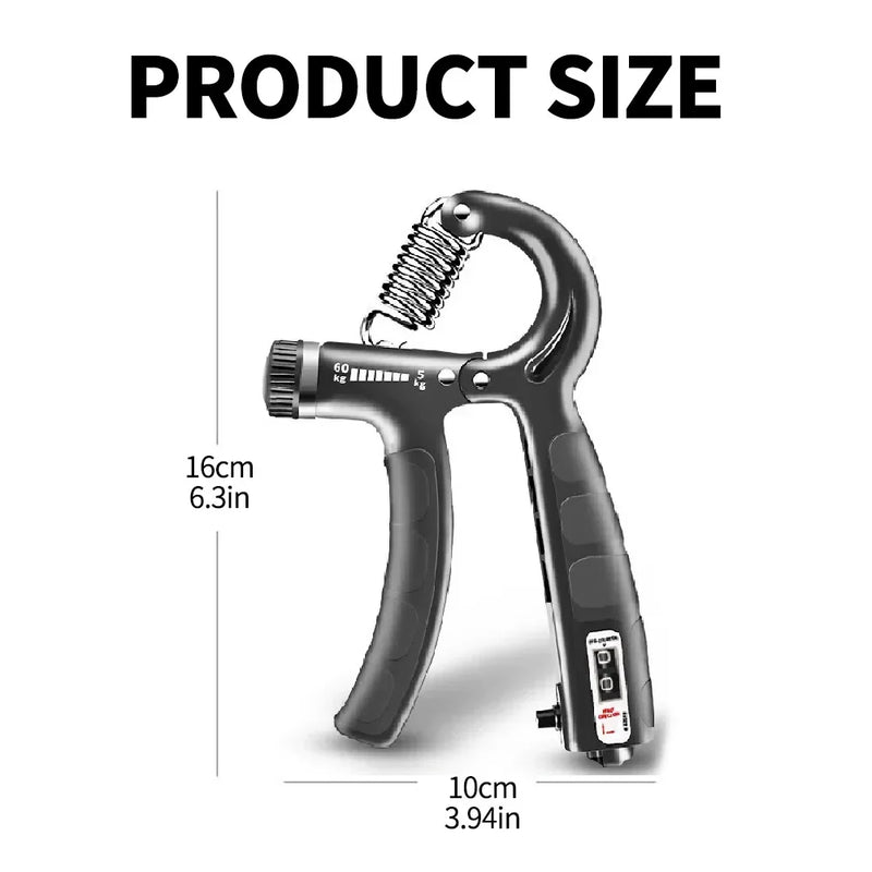 Kit de Fortalecimento de Mãos – Gripper Ajustável com Contador, Expansor de Pulso, Molas de Resistência e Exercitador de Dedos