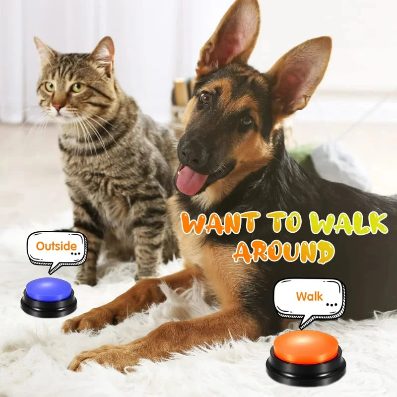 Botão de Comunicação para Cães e Gatos Botões Graváveis para Treinamento e Interação com Pets