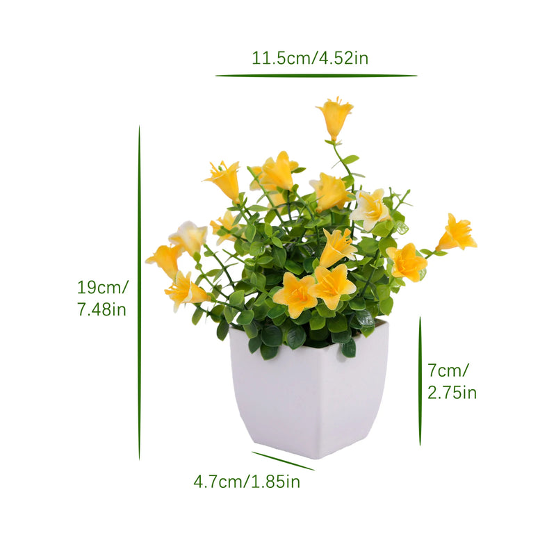 Mini Planta Artificial em Vaso de Cerâmica Decoração Versátil para Casa e Escritório