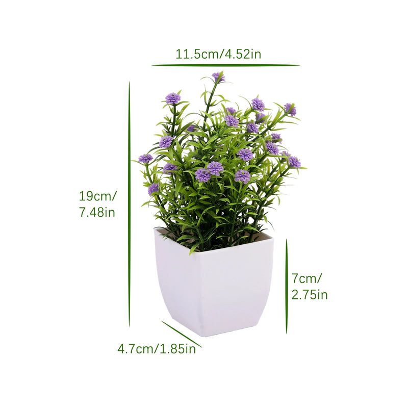 Mini Planta Artificial em Vaso de Cerâmica Decoração Versátil para Casa e Escritório