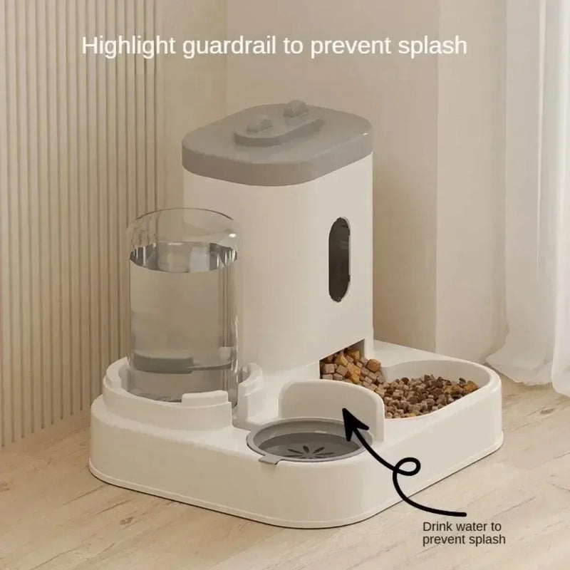 Comedouro e Bebedouro Automático 2 em 1 para Gatos e Cães Grande Capacidade e Design Moderno
