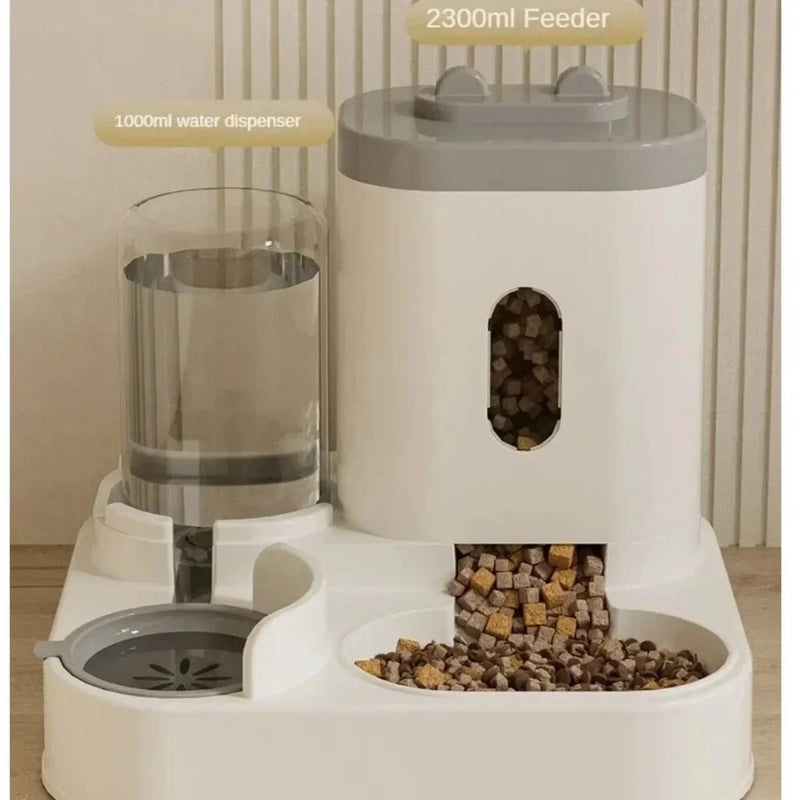 Comedouro e Bebedouro Automático 2 em 1 para Gatos e Cães Grande Capacidade e Design Moderno