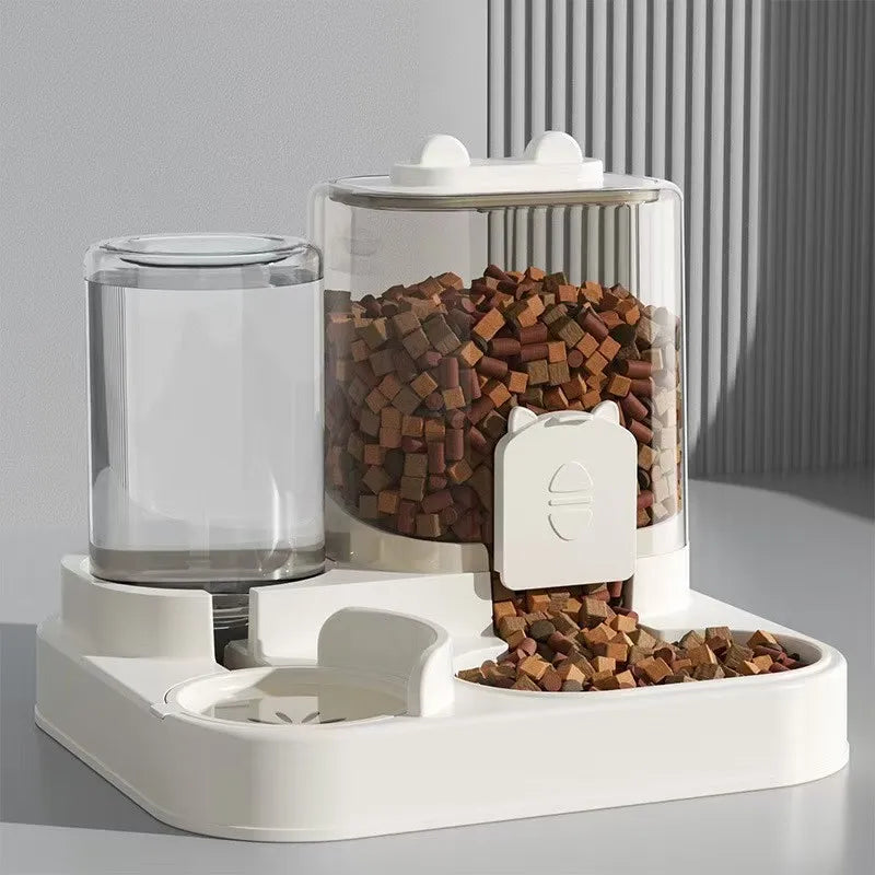 Comedouro e Bebedouro Automático 2 em 1 para Gatos e Cães Grande Capacidade e Design Moderno