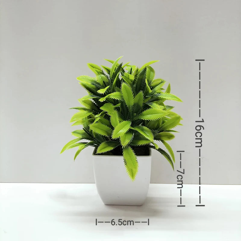 Mini Planta Artificial em Vaso de Cerâmica Decoração Versátil para Casa e Escritório
